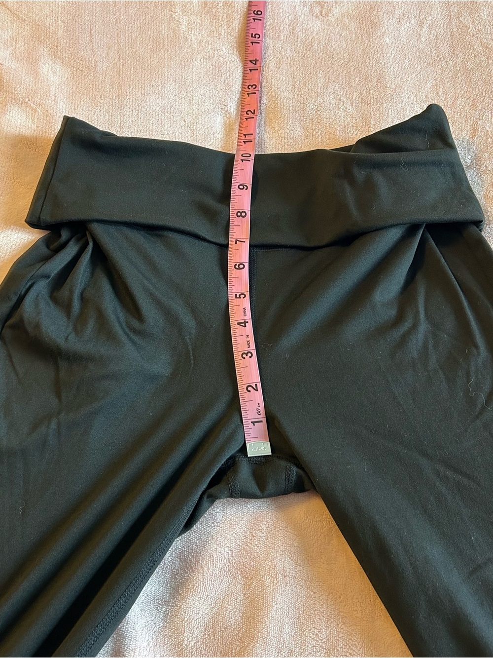 Embrace Your Love black fold over flared yoga pants size M athletic athleisure - Picture 6 of 8